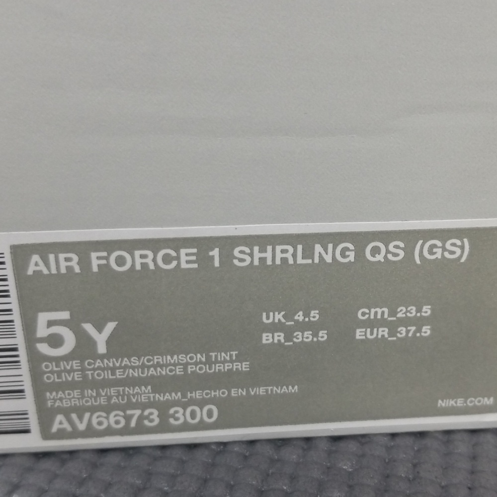 Nike Air Force 1 Shearling QS (GS) Youth/Womens - Picture 7 of 8